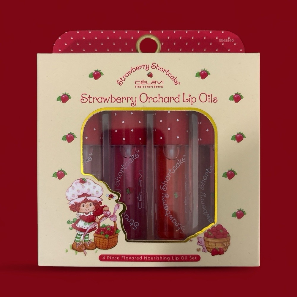 Celavi Strawberry Shortcake Lip Oil Set of 4 NEW! SEALED!
